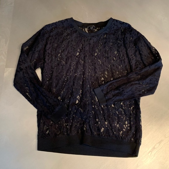 Express Tops - Lace Sweatshirt